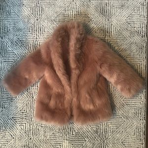 GB Girls Pink Fur Coat (Size 4/5)